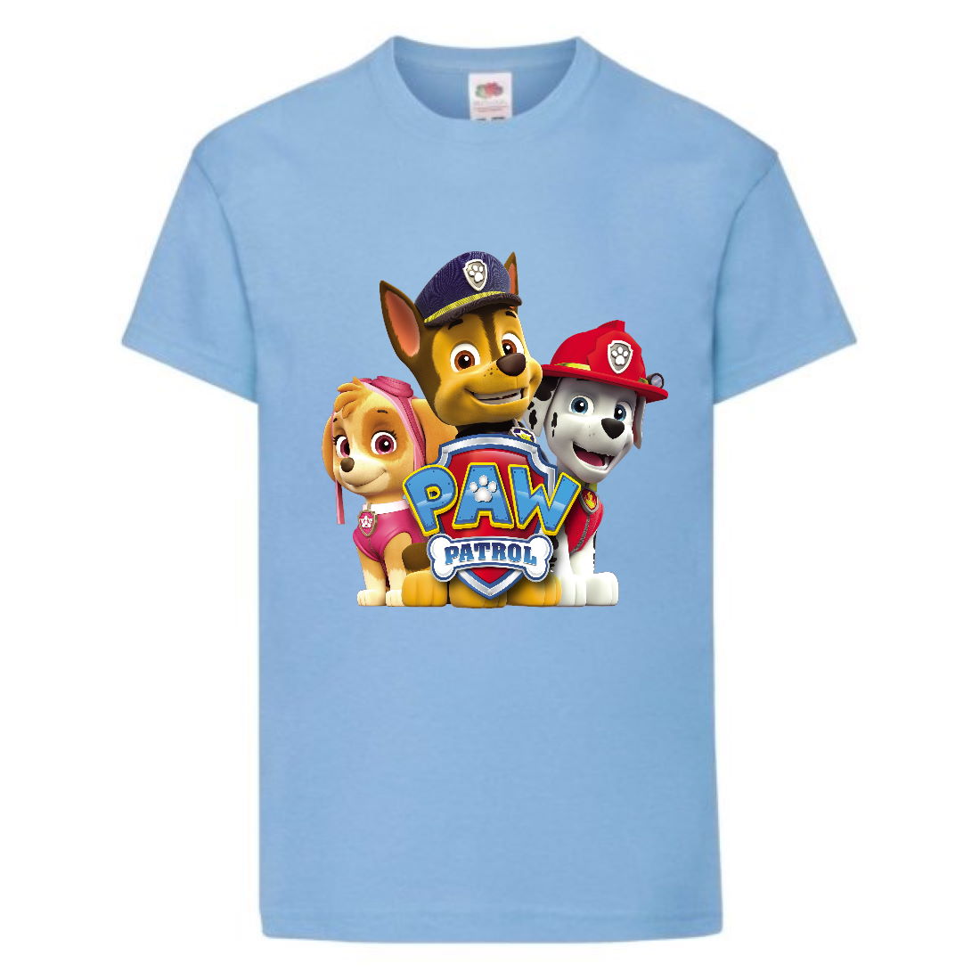 

Футболка детская Щенячий патруль (Paw Patrol) светло-голубая (puppies-blue) размер 128 см