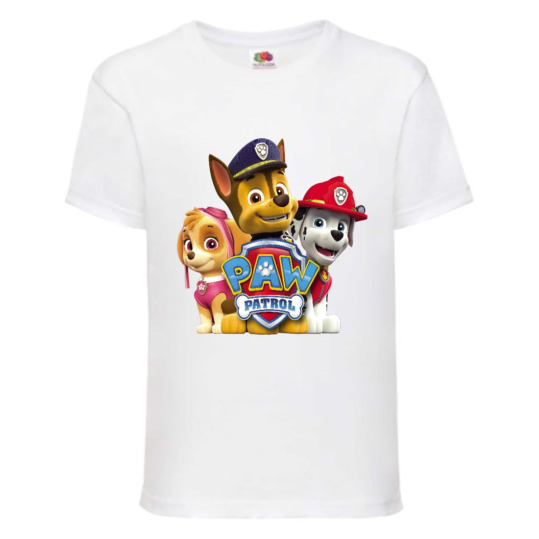 

Футболка детская Щенячий патруль (Paw Patrol) белая (puppies-white) размер 128 см
