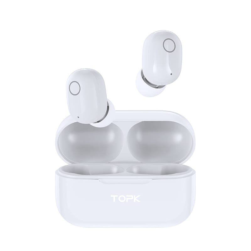 

Беспроводные сенсорные TWS наушники TOPK T12 White