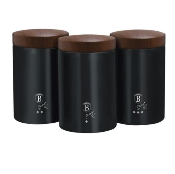 

Набор ёмкостей для хранения 3 пр Berlinger Haus Ebony Rosewood Collection BH-6454