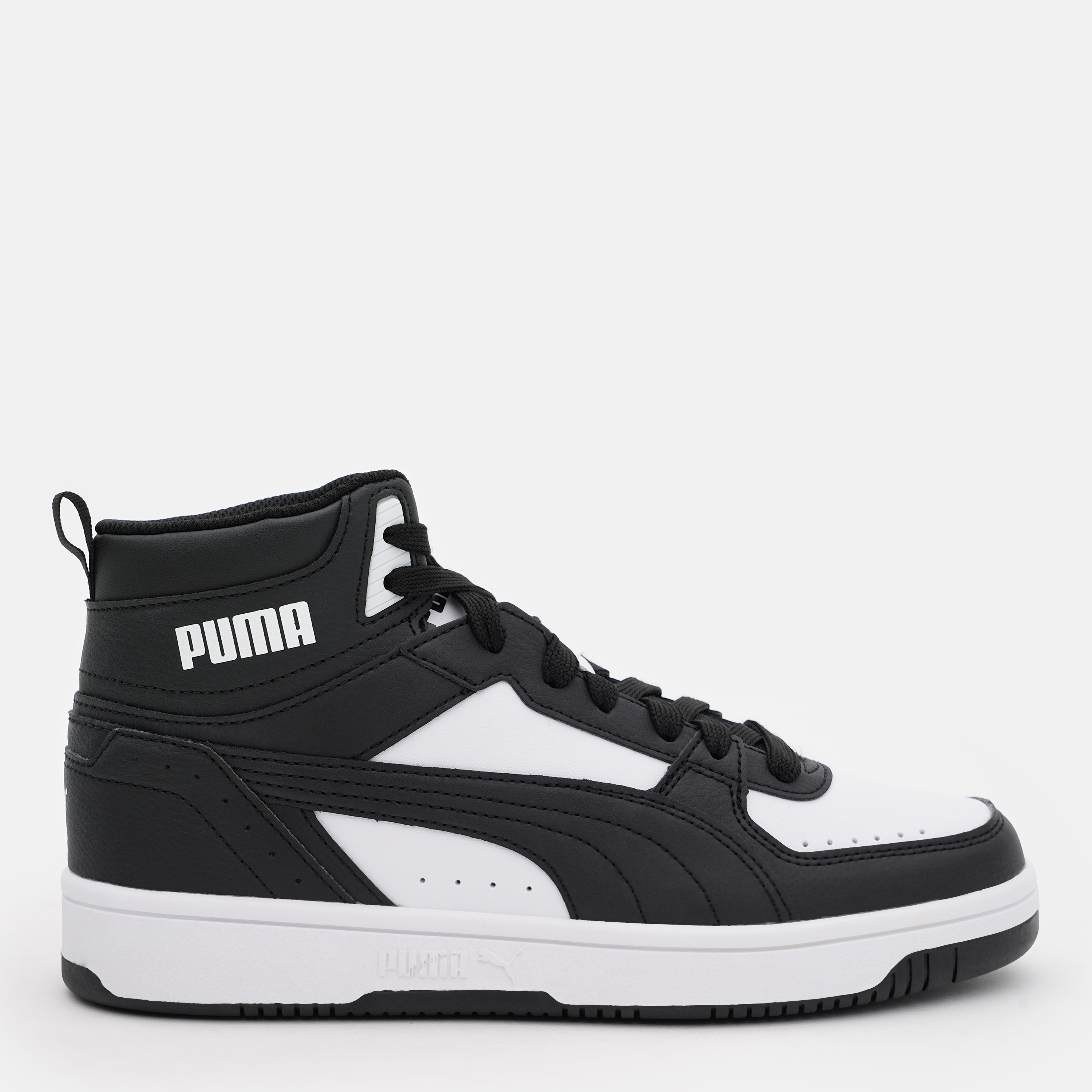 Акція на Підліткові демісезонні черевики для хлопчика Puma Rebound JOY Jr 37468701 39 (6) Puma Black-Puma Black-Puma White від Rozetka