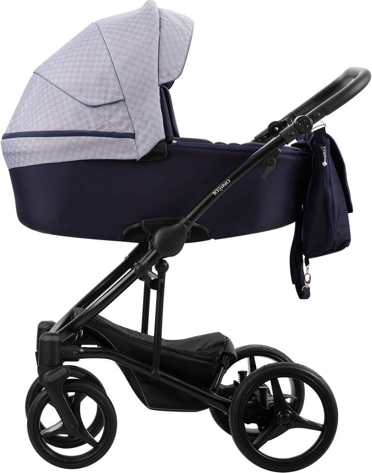 

Коляска 2в1 Bebetto Torino TEX 110 Черный - Серый / Черная рама