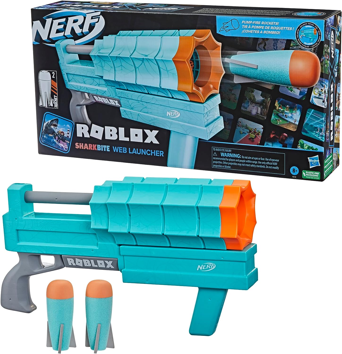 Бластер Нерф Роблакс Укус Акулы Nerf Roblox Sharkbite Web Launcher ...