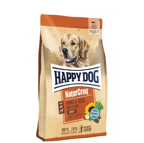 Сухой корм Happy Dog (Хеппи Дог) NaturCroq Rind & Reis для взрослых ...
