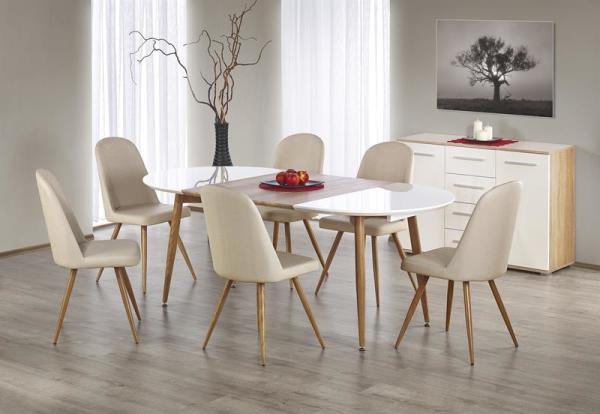

Обеденный стол Halmar Edward 120-200x100x75 см Белый/Дуб медовый