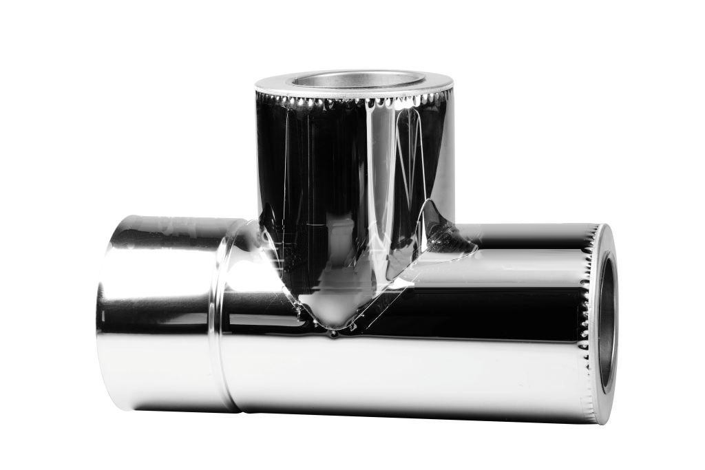 

Тройник STALAR 87° Термо Ø150/220 нерж/нерж 0.8мм элемент дымохода из нержавеющей стали 304