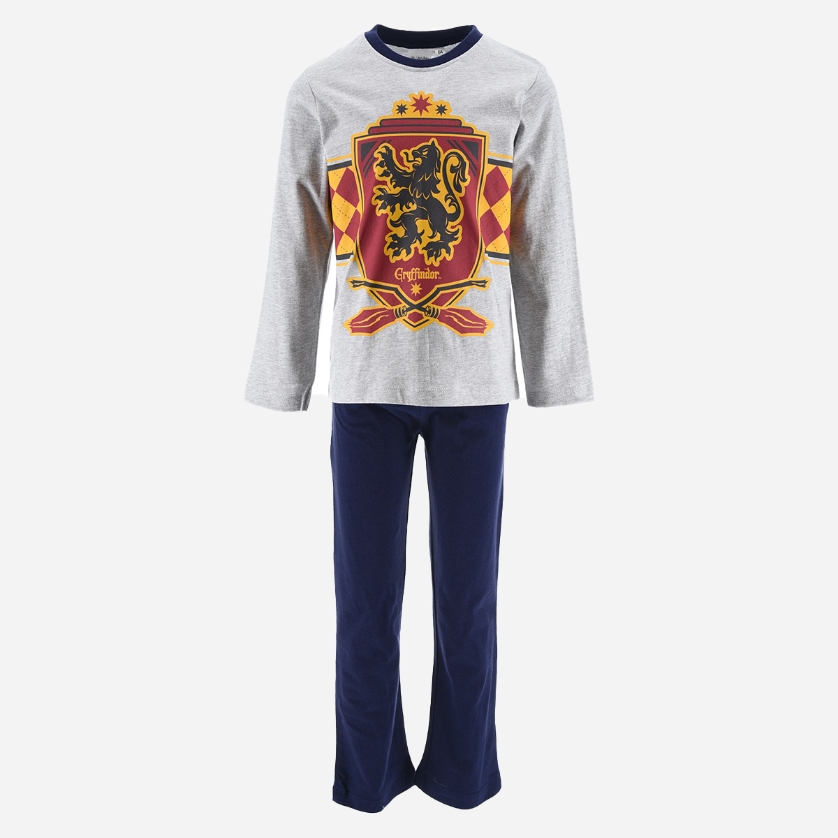 Акція на Піжама (футболка з довгими рукавами + штани) дитяча Disney Harry Potter HW2115 116 см Світло-сіра від Rozetka