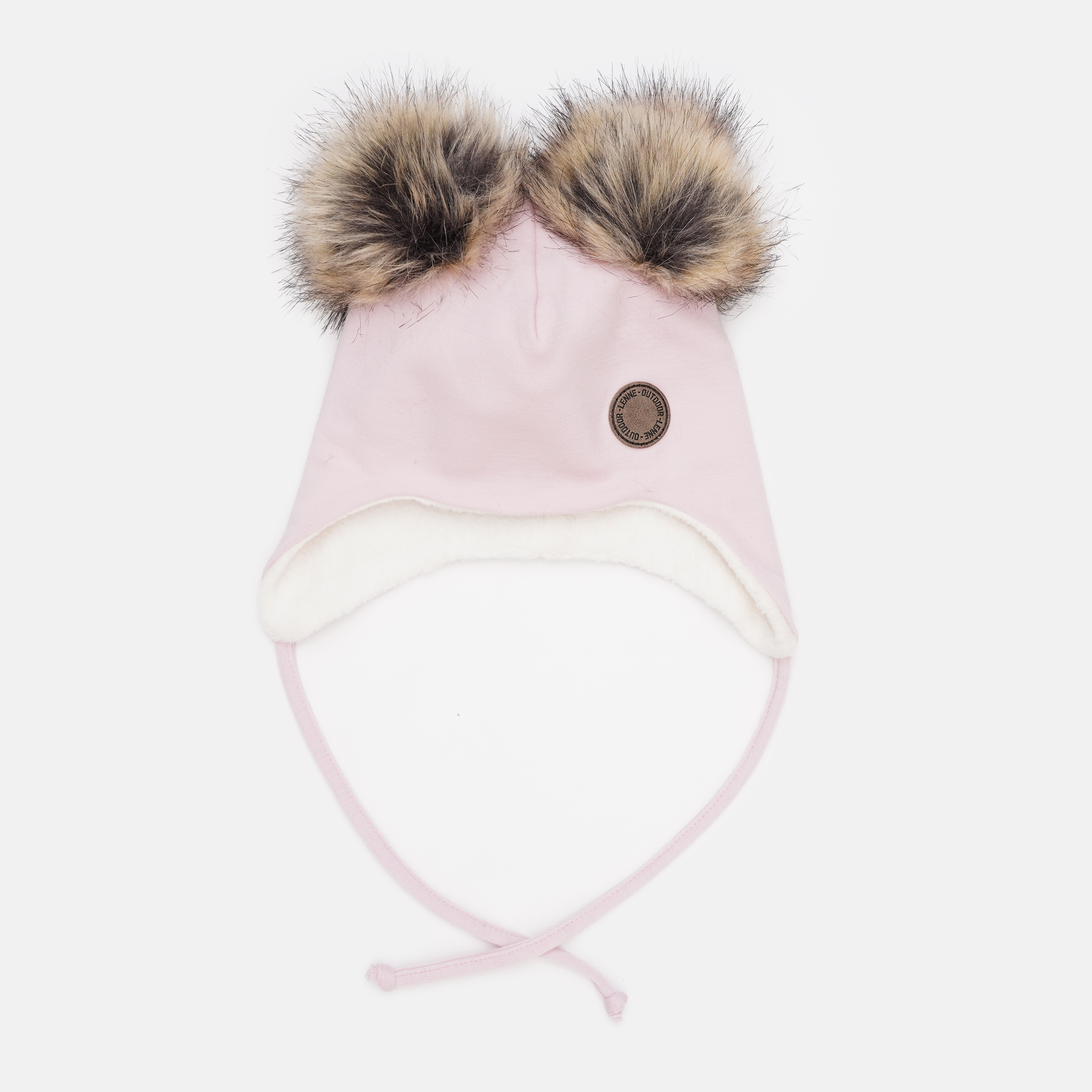 Акция на Дитяча зимова шапка на зав'язках з помпоном для дівчинки Lenne Pipu 23588-176 46 см от Rozetka