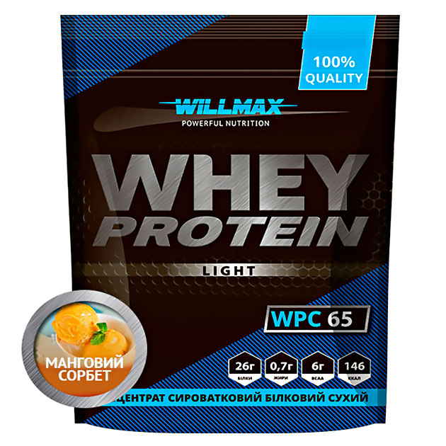 

Протеин Willmax Whey Protein 65 Light 1000 г Манговый сорбет