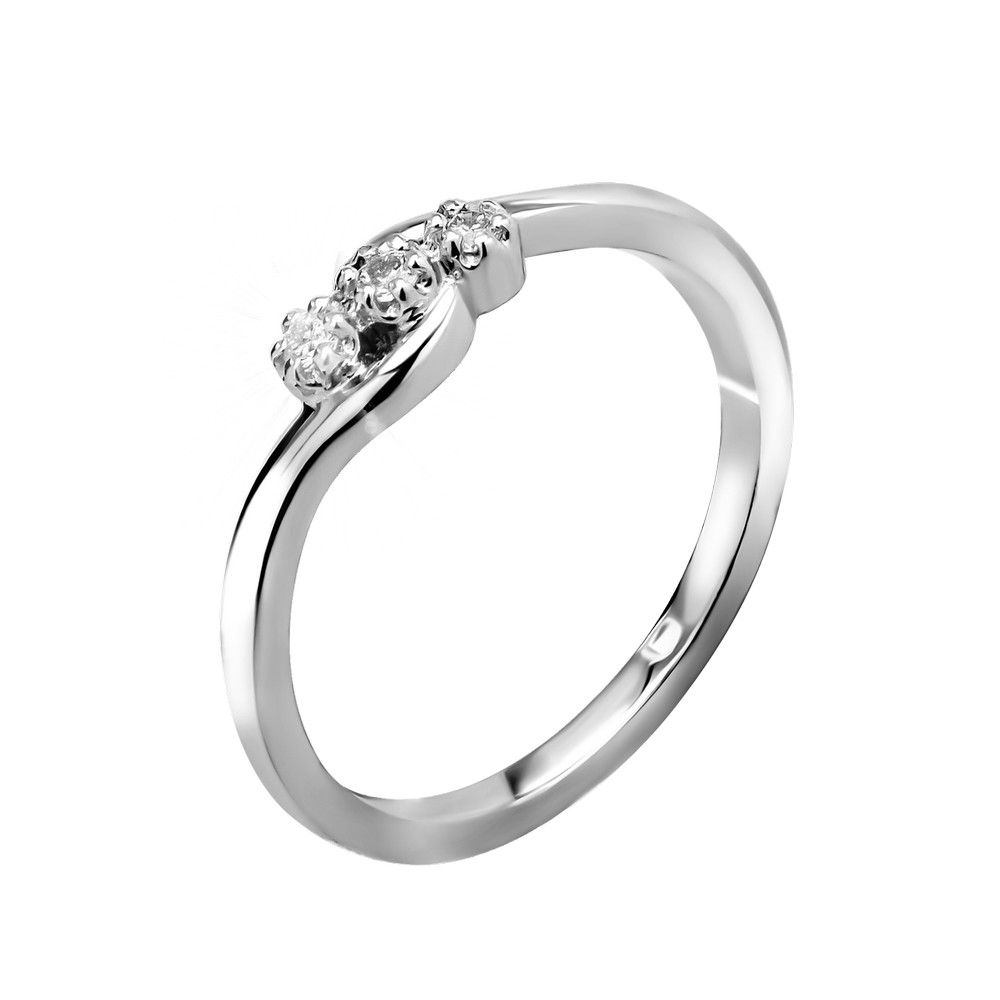 

Серебряное кольцо со вставками бриллиантов 25B-10 мод-4838 р-17