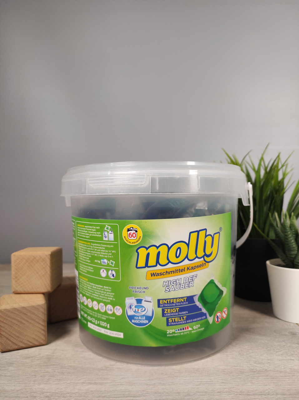 Капсулы для стирки в ведре Molly Universal однокомпонентные 60 шт ...