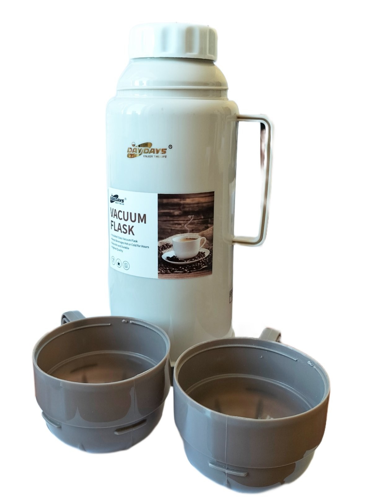 Вакуумний термос зі скляною колбою та двома чашками Vacuum Flask 23Т100 ...