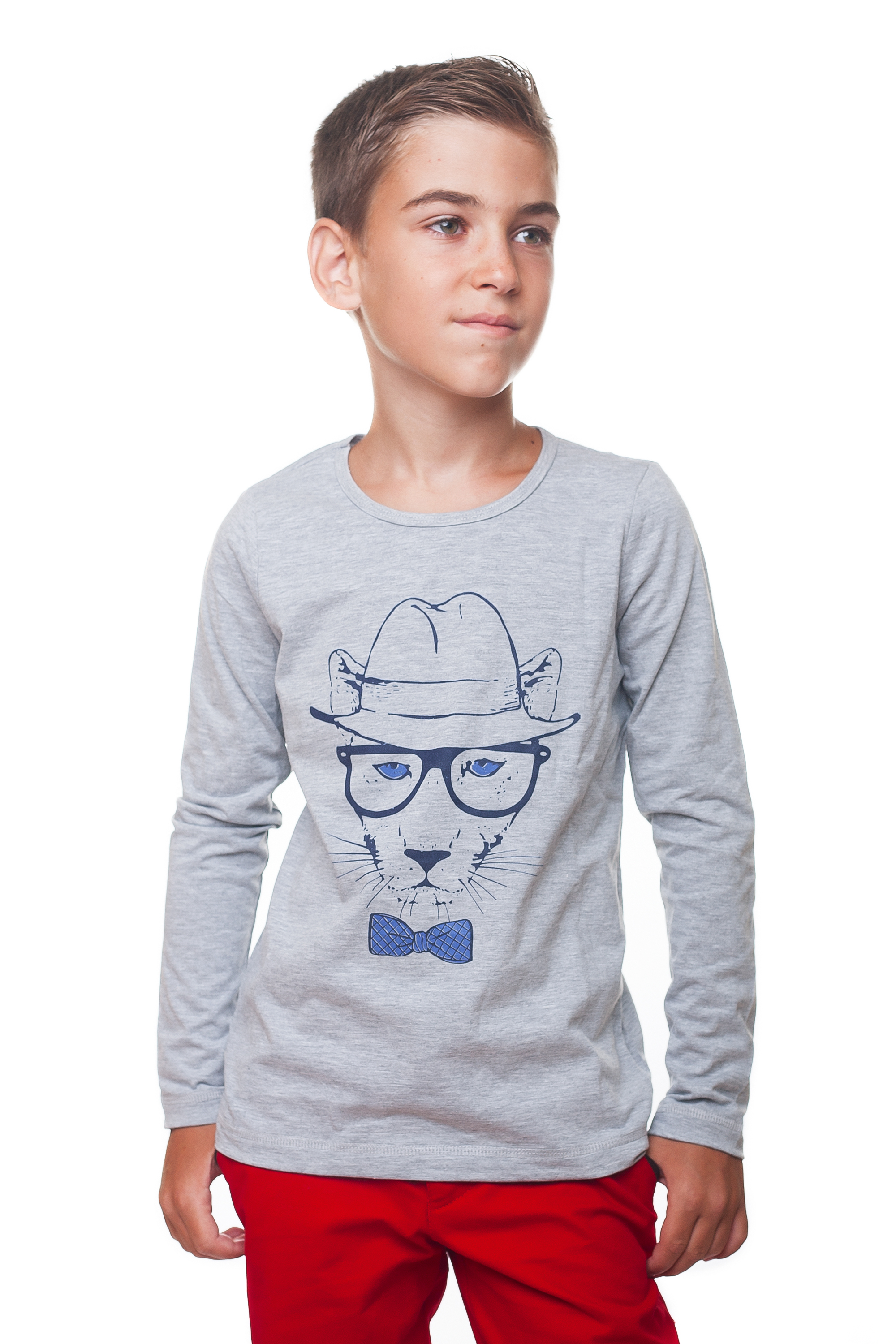 

Футболка с длинным рукавом KidsCouture Інтерлок 122 см Сірий