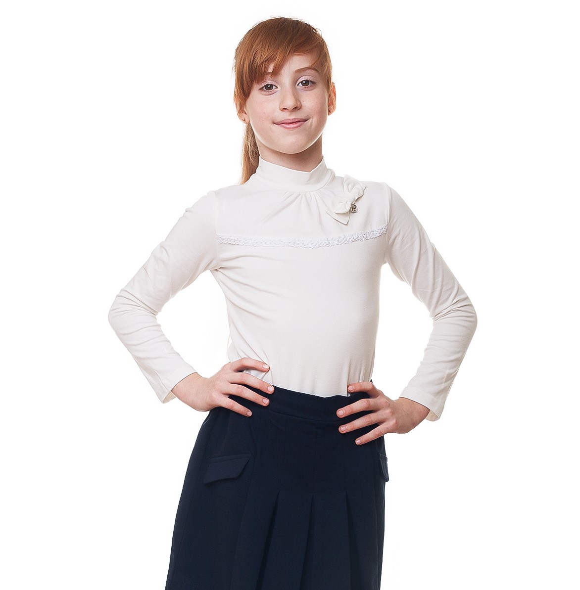 

Водолазка KidsCouture Інтерлок 128 см Молочний