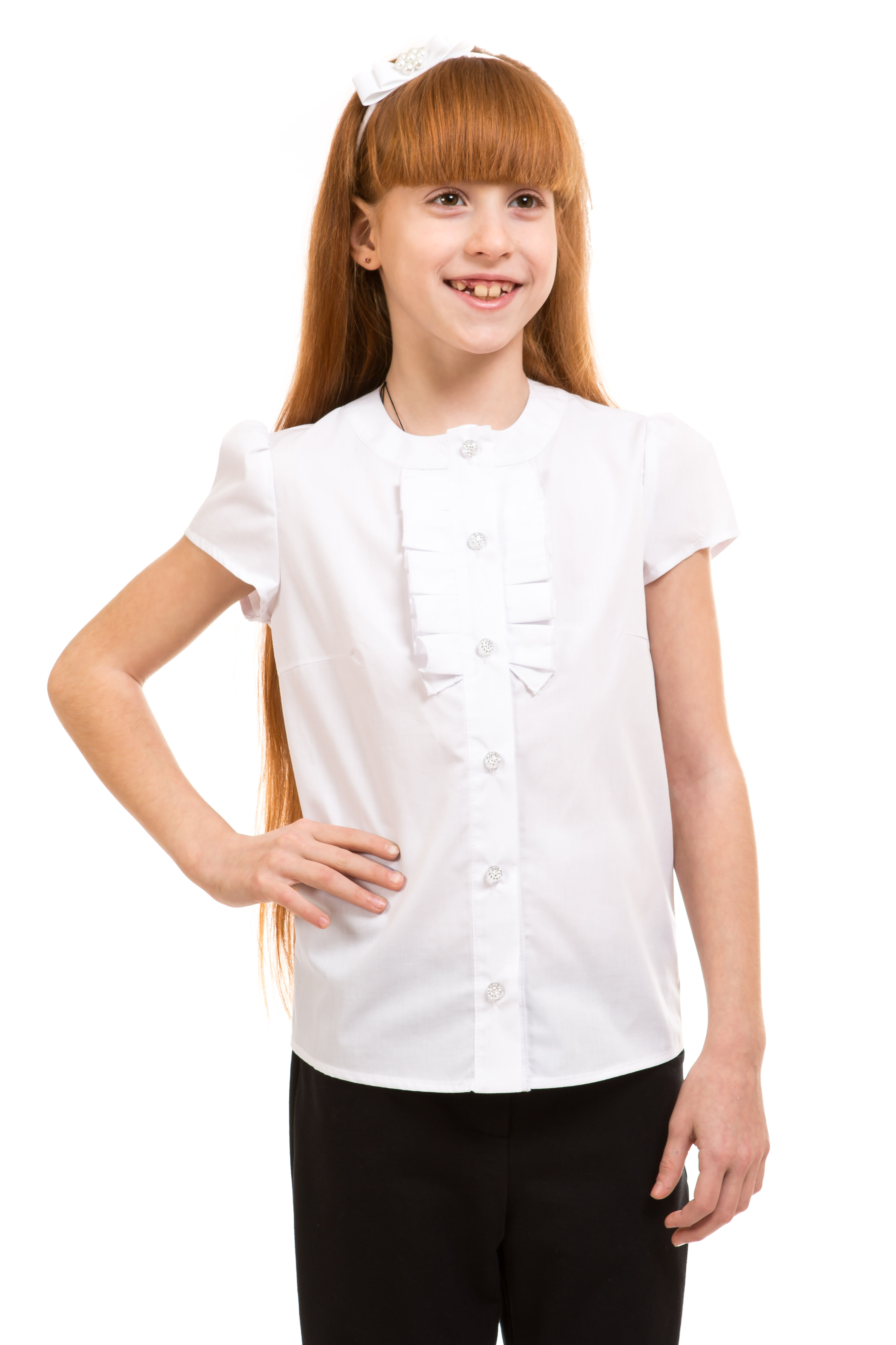 

Блуза KidsCouture Рубашечний текстиль 134 см Білий