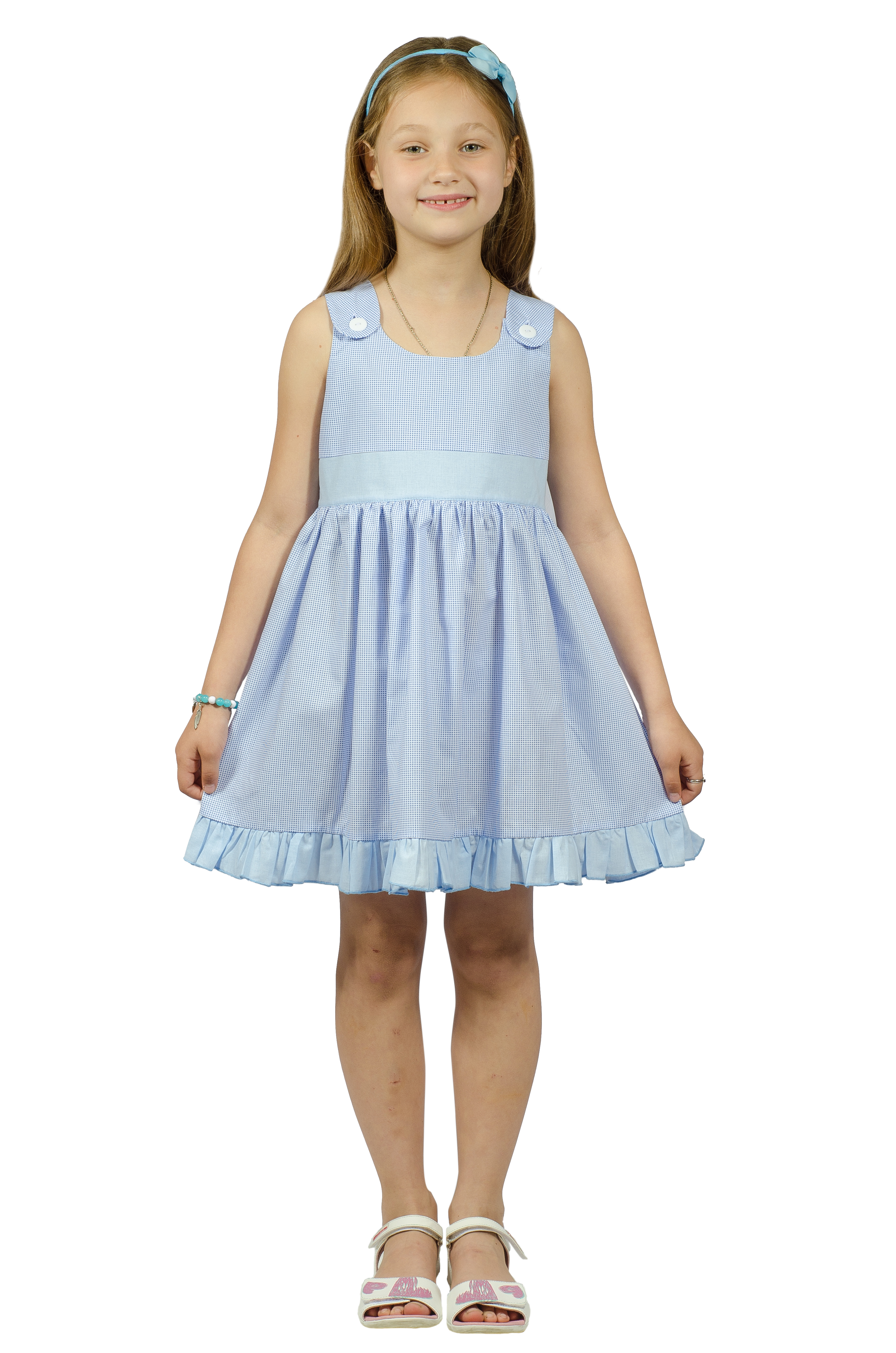 

Сарафан KidsCouture Рубашечний текстиль 98 см Синій