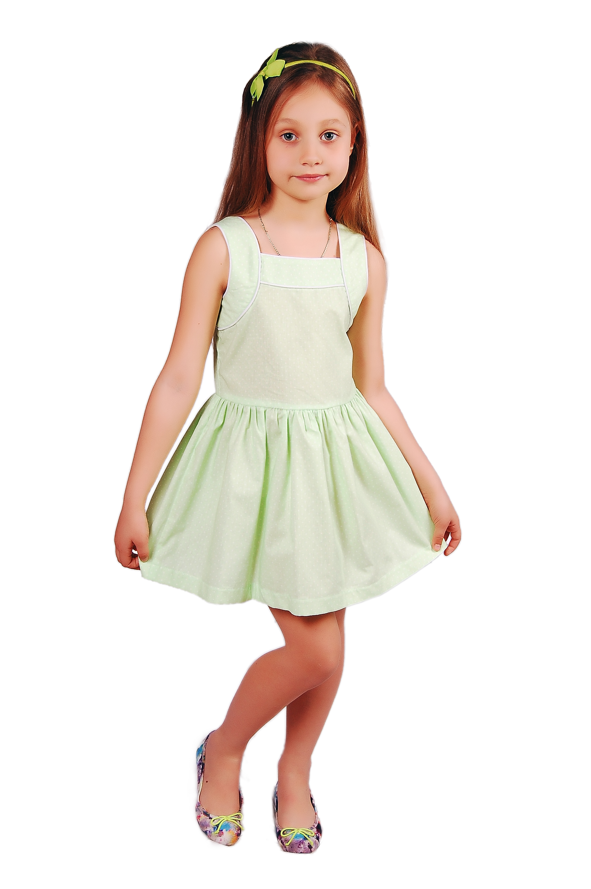 

Сарафан KidsCouture Рубашечний текстиль 116 см Салатовий