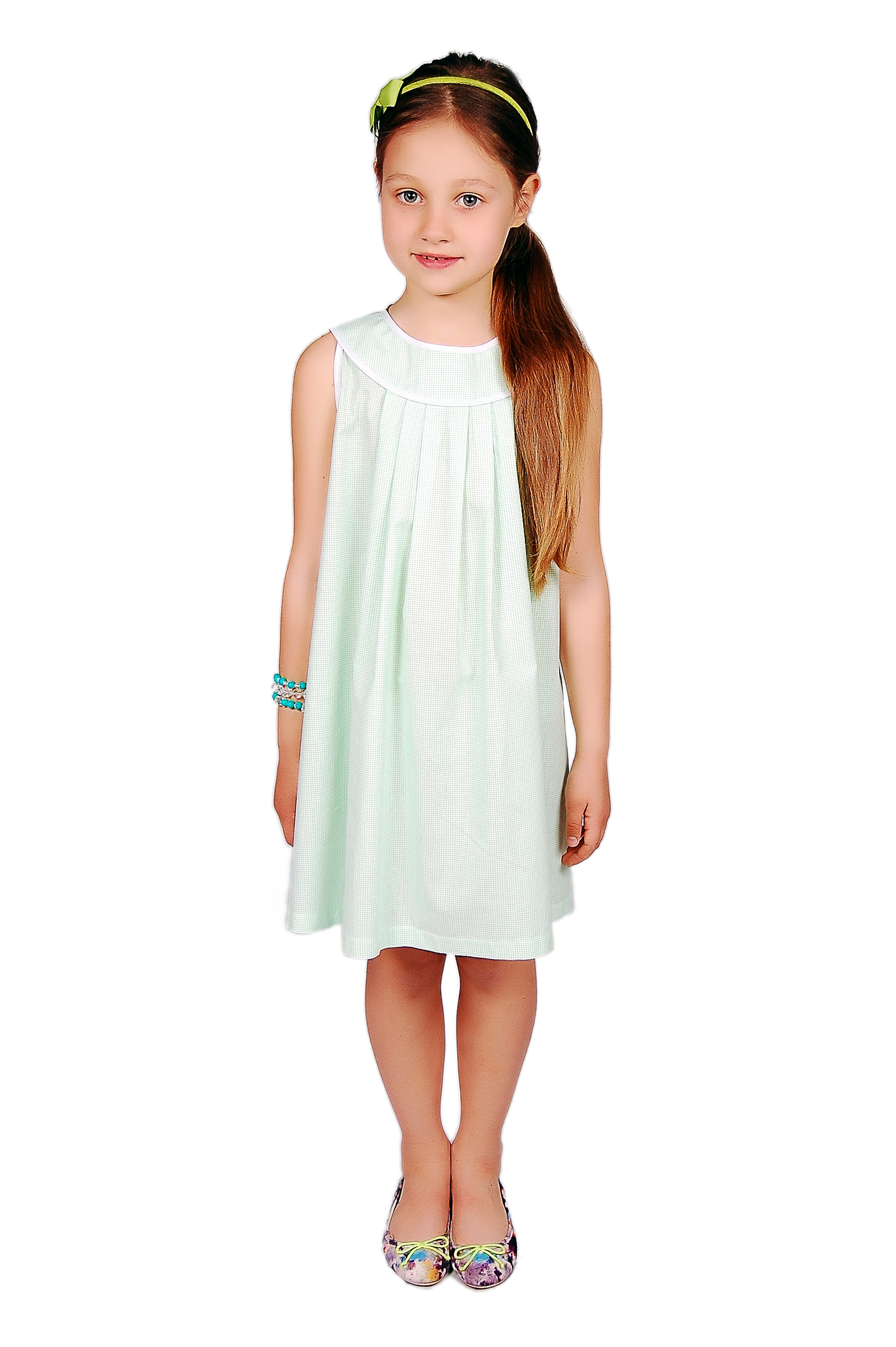 

Сарафан KidsCouture Рубашечний текстиль 110 см Салатовий
