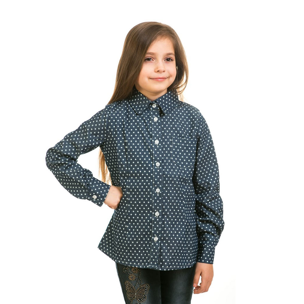

Рубашка KidsCouture Джинс 122 см Синій