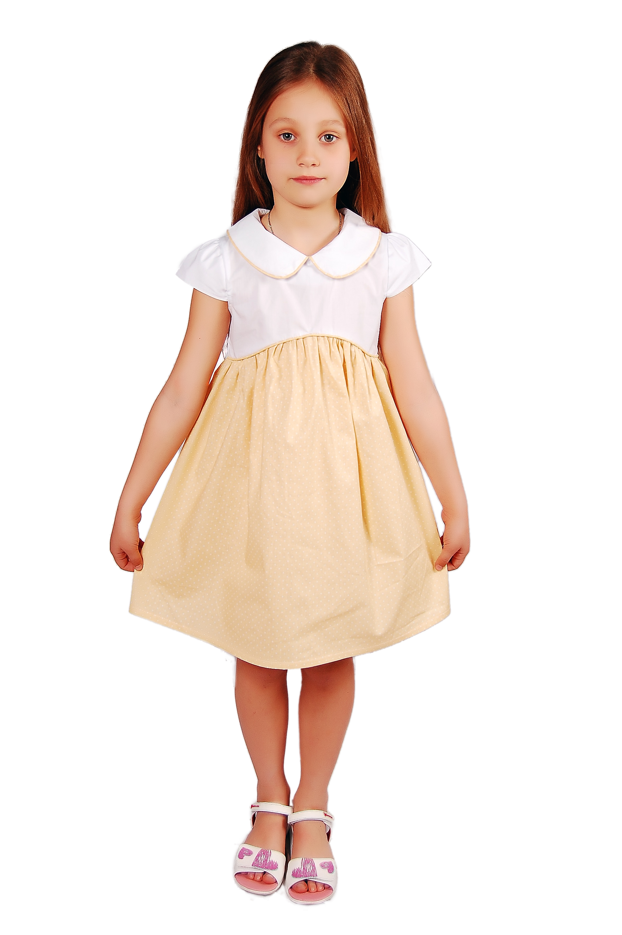 

Сукня KidsCouture Рубашечний текстиль 140 см Жовтий