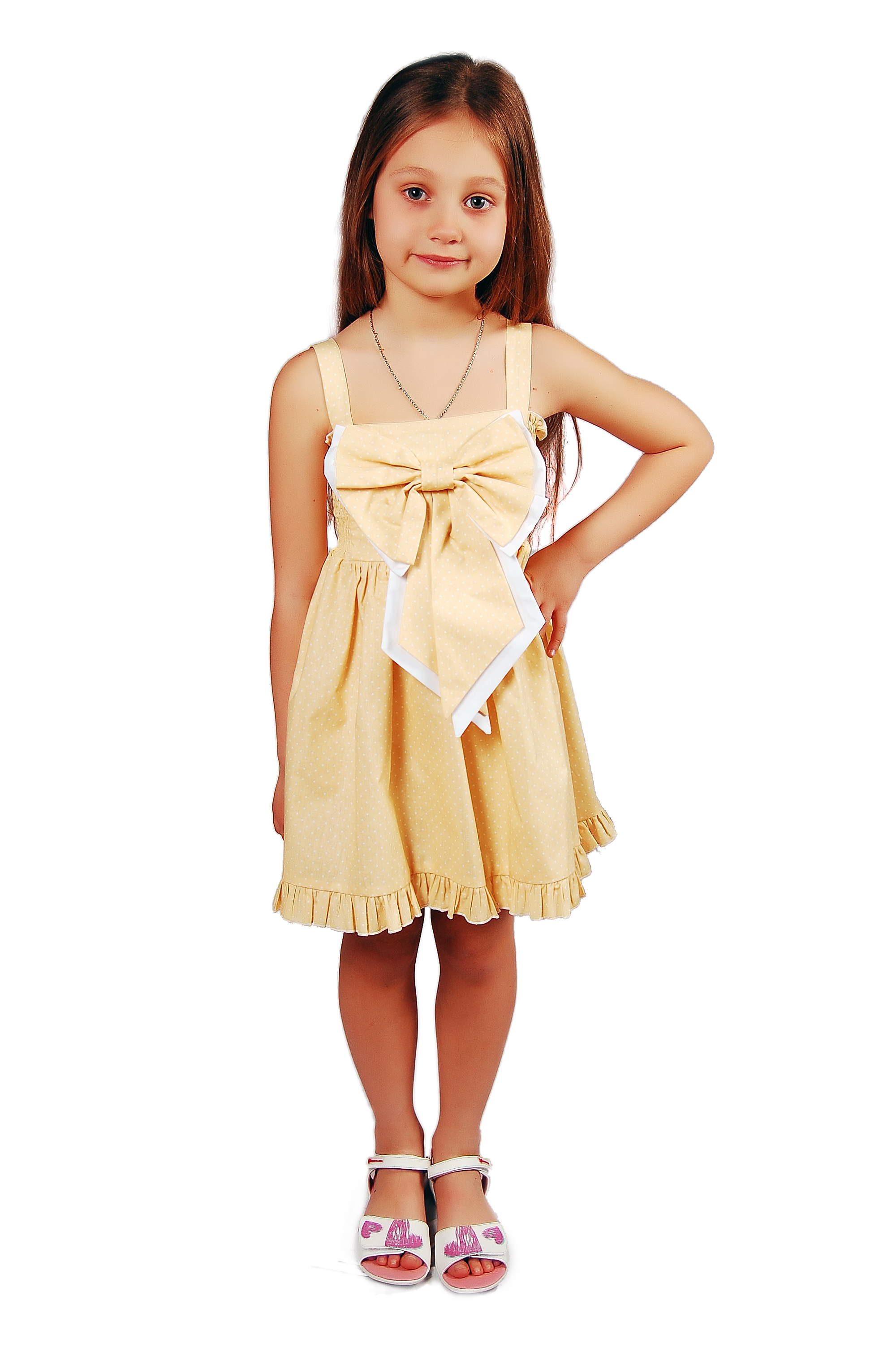 

Сарафан KidsCouture Рубашечний текстиль 140 см Жовтий