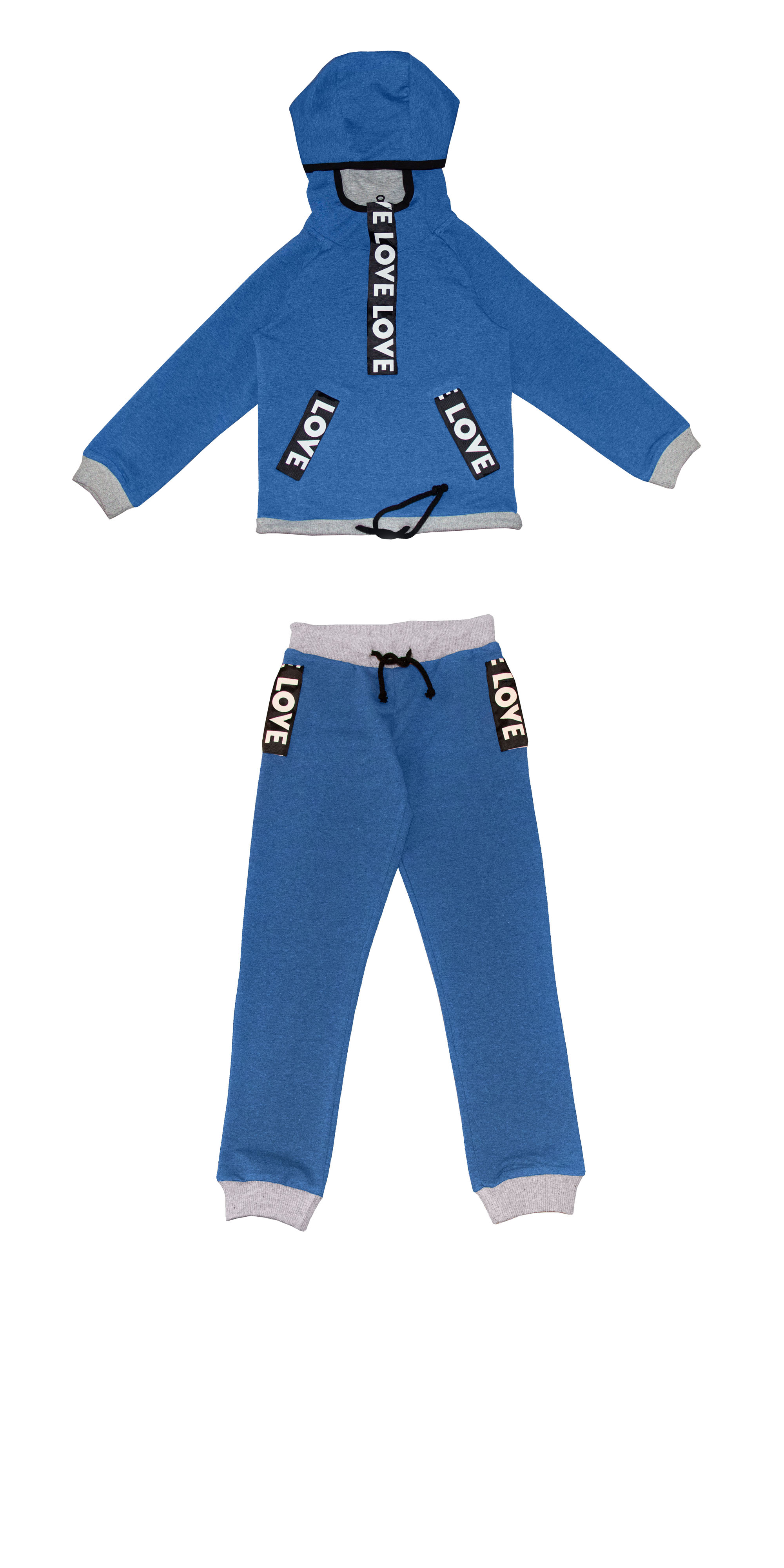 

Спортивный костюм KidsCouture Двунитка 116 см Блакитний