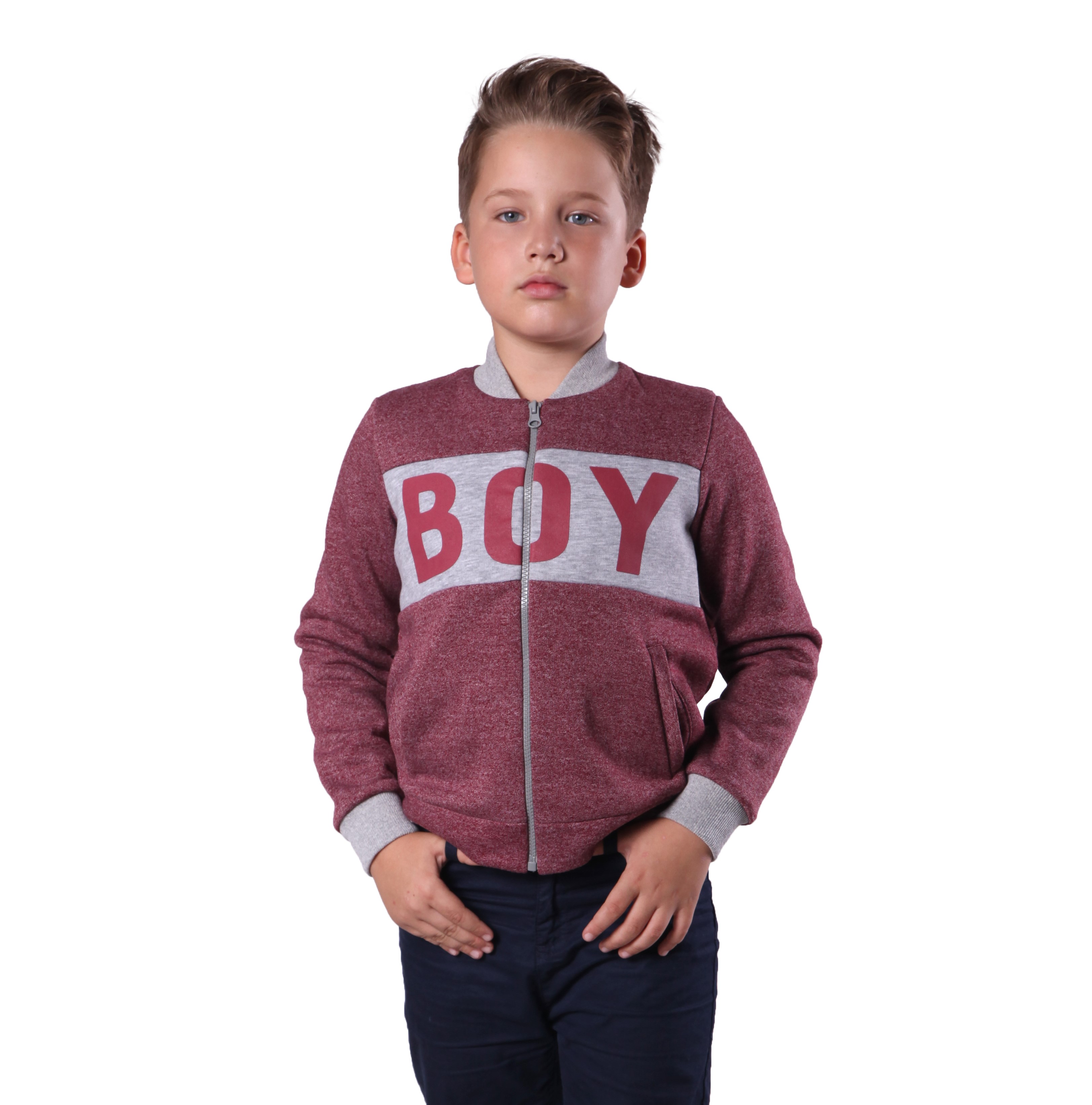 

Бомбер KidsCouture Футер з начісом 116 см Бордовий