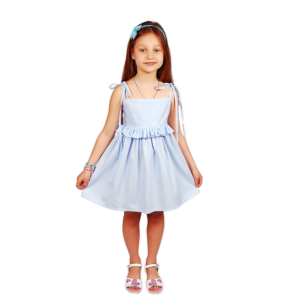 

Сарафан KidsCouture Рубашечний текстиль 128 см Блакитний