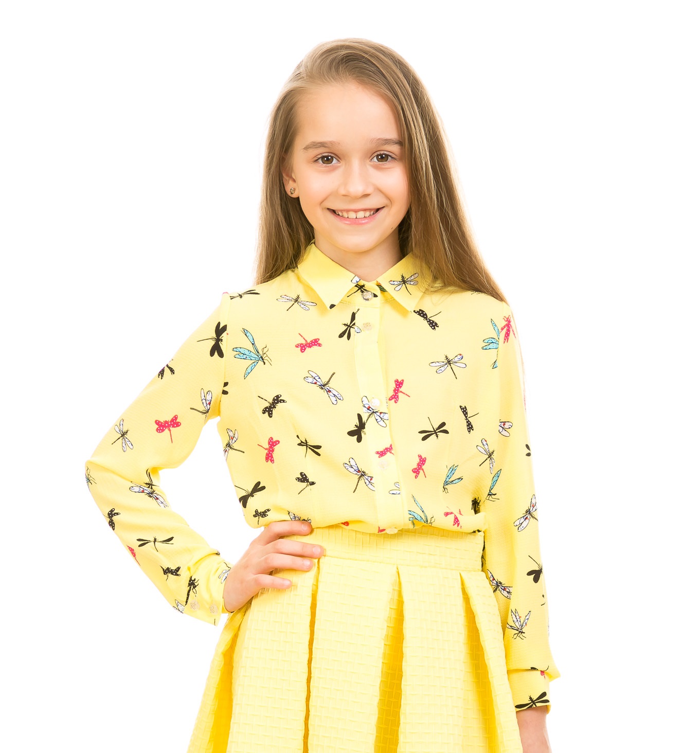 

Блуза KidsCouture Шифон 122 см Жовтий