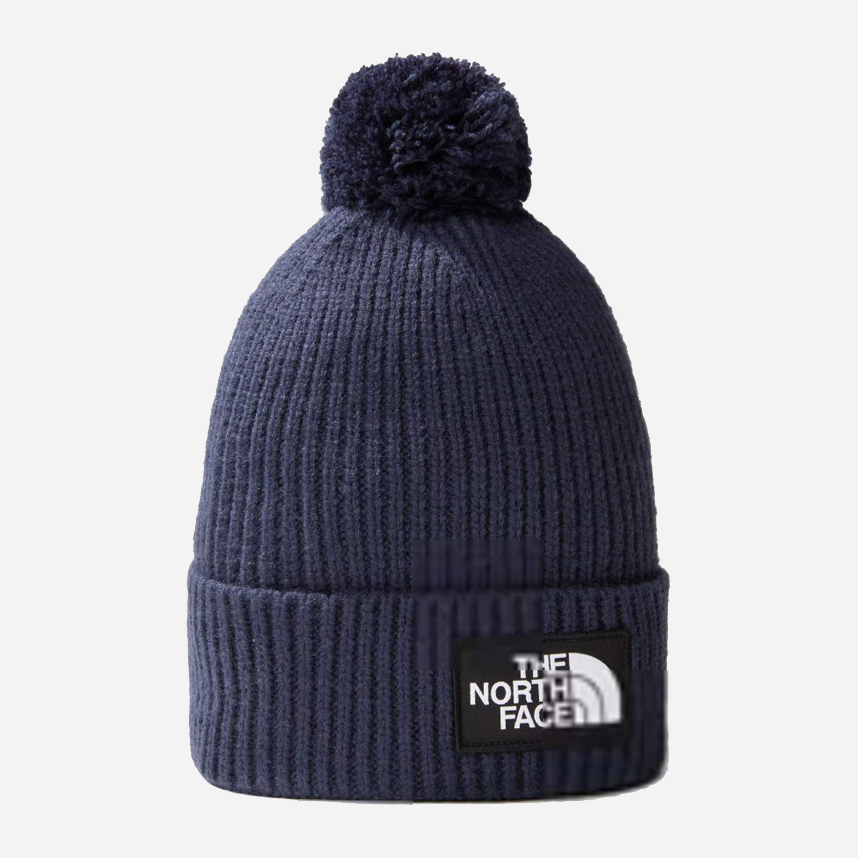 Акція на Шапка The North Face Tnf Logo Box Pom Beanie NF0A3FN38K21 One Size Темно-синя від Rozetka