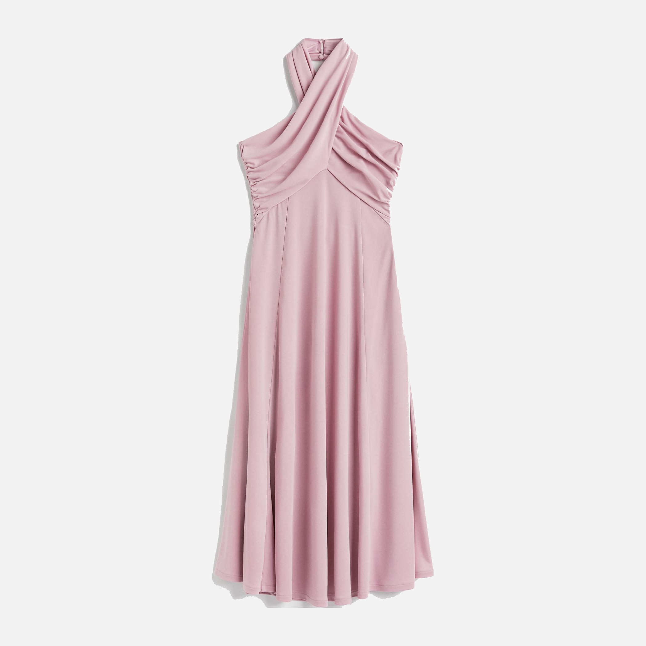 Акція на Сукня вечірня міді літня жіноча H&M A109-1089052 L Світло-Рожева від Rozetka