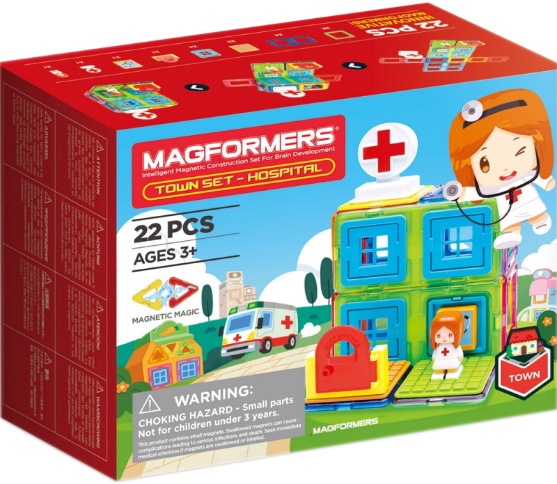 

Магнитный конструктор Magformers Больница 22 детали (717006) (730658170069)