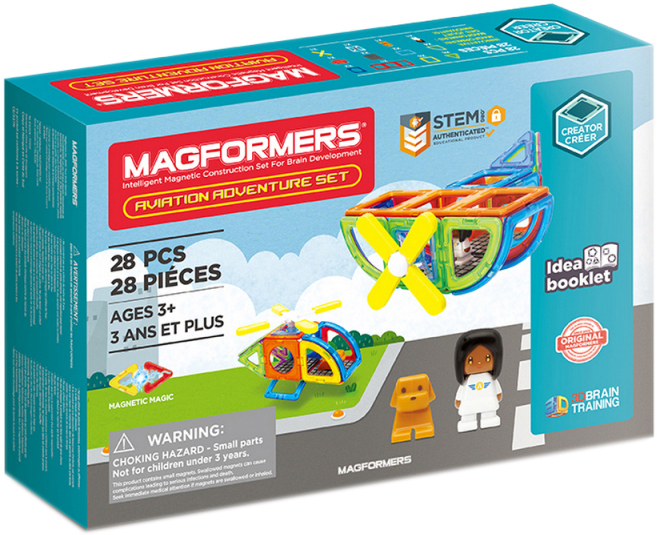 

Магнитный конструктор Magformers Путешествие на самолете 28 деталей (703015) (730658030158)