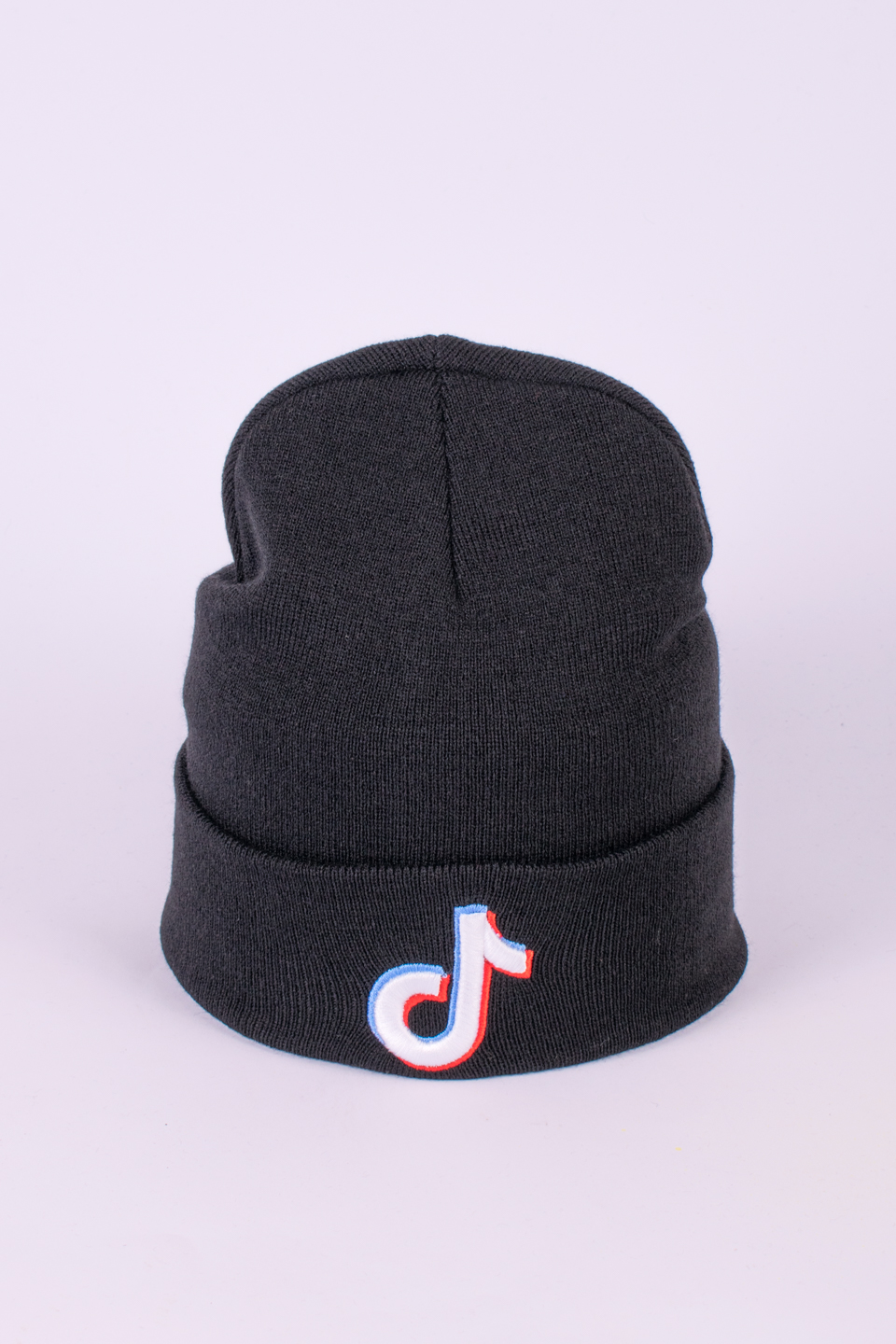

Шапка унисекс с отворотом TikTok 09-8. Цвет: Черный