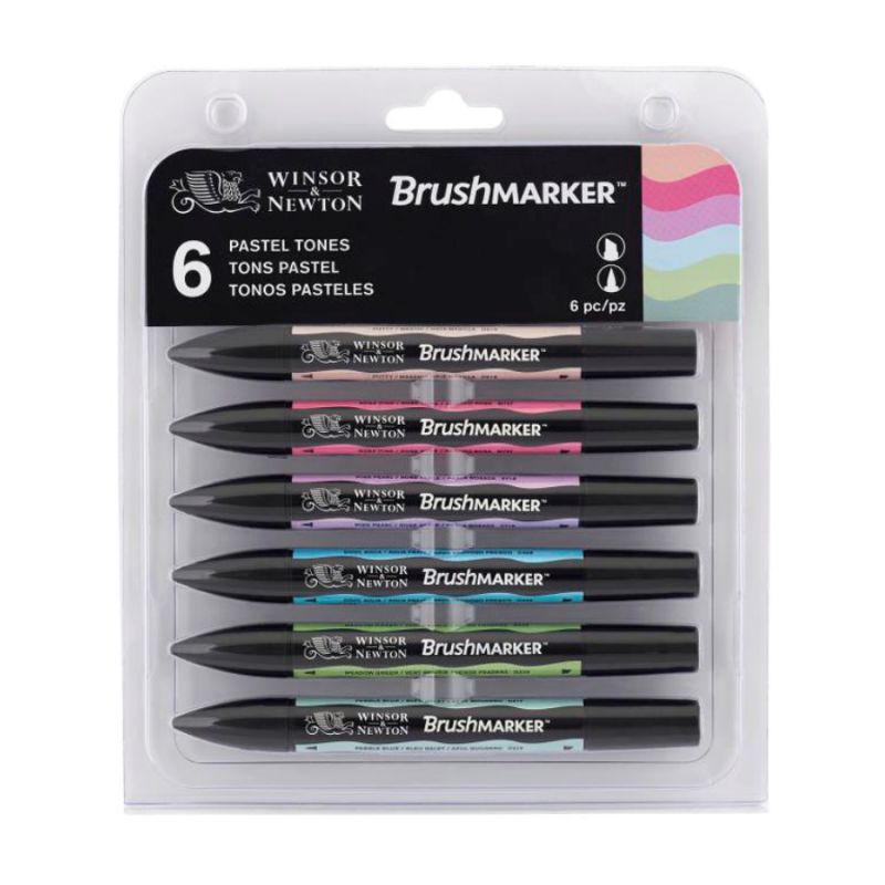 

Набор маркеров Brushmarker Winsor&Newton 6шт. Пастельные тона