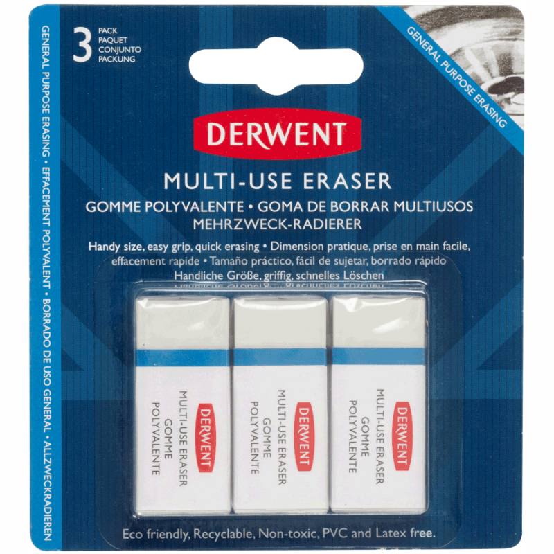 

Ластик Small Multi Purpose 3шт. Derwent