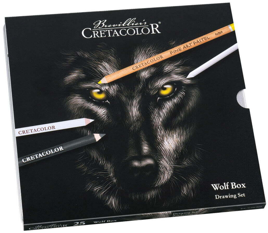 

Набор материалов для графики Wolf 25 предметов металлическая коробка Cretacolor