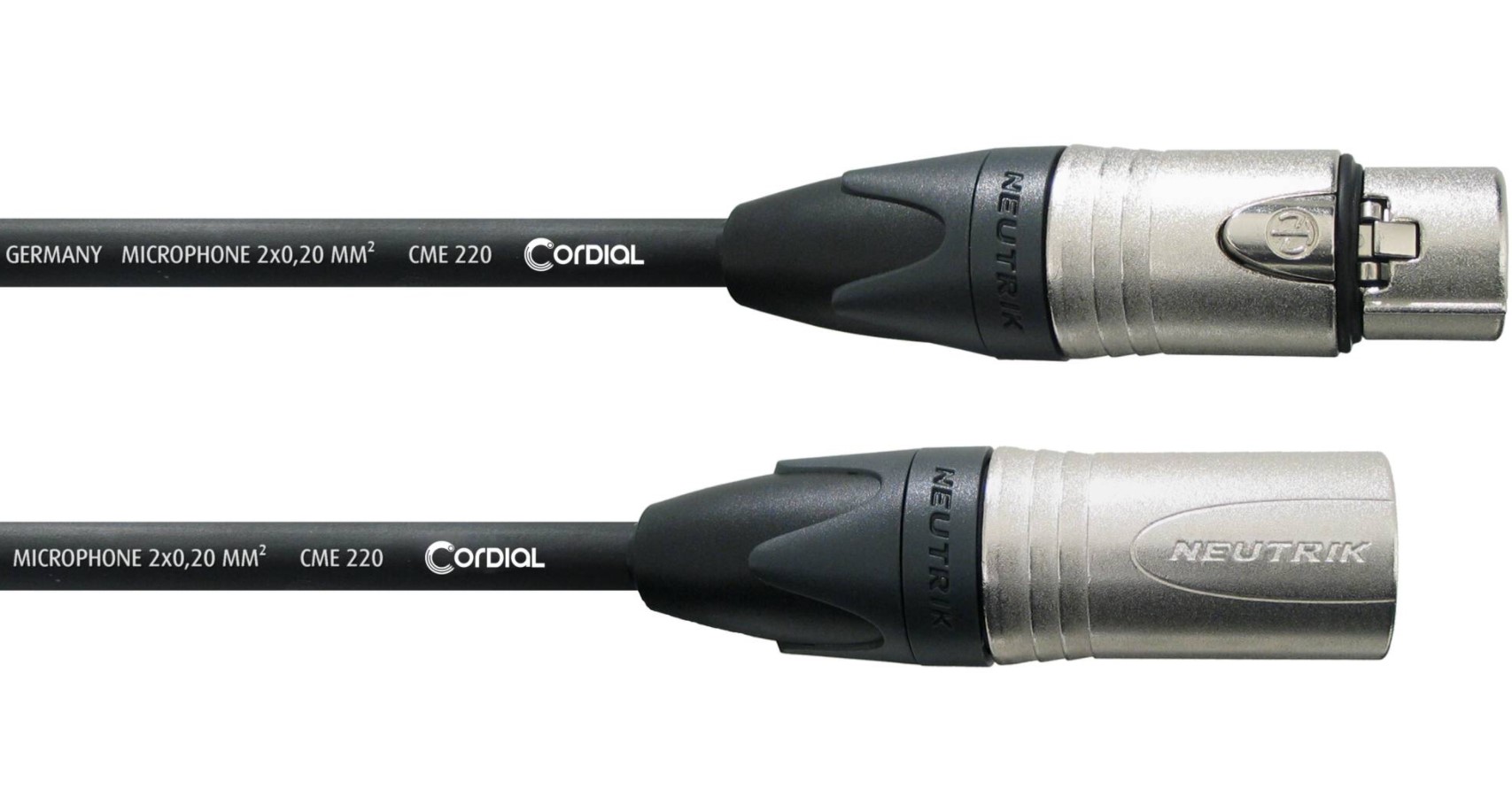 

Микрофонный кабель XLR Male — XLR Female 10м Cordial CXM 10 FM