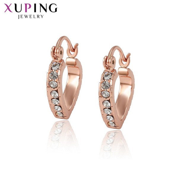

Серьги Xuping с белыми фианитами розовая позолота ST 3894000