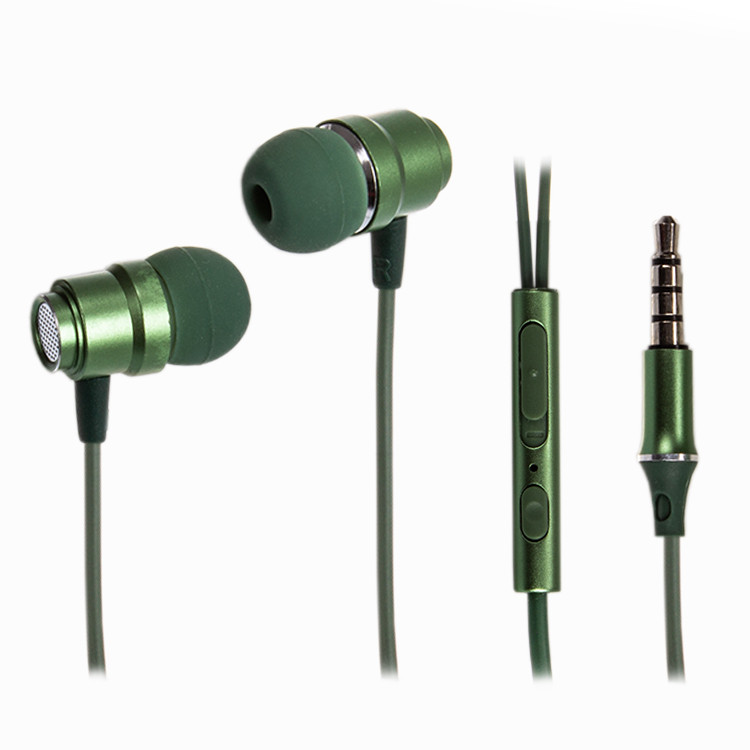 

Наушники XO EP6 metal mic Green