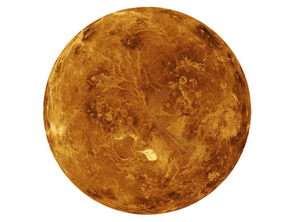 Фото планета венера на белом фоне