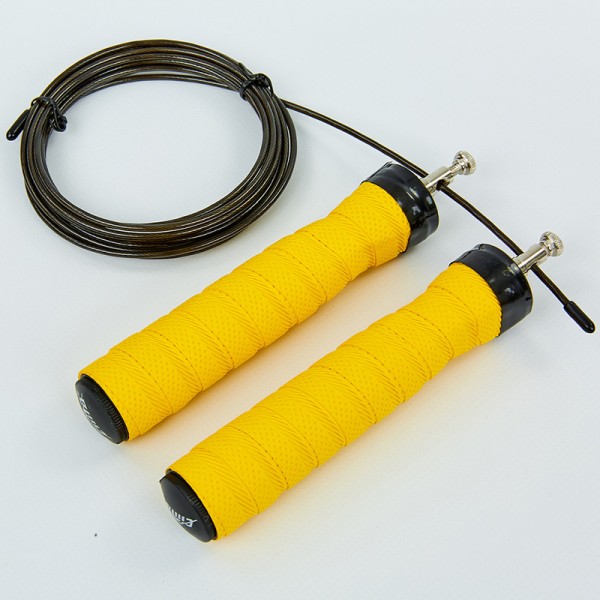 

Скакалка скоростная Кроссфит с подшипником и стальным тросом CIMA CM-J603 Yellow /2