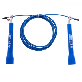

Скакалка скоростная Кроссфит с шарнирным подшипником и стальным тросом FI-5101 синий (l-2,75м, d-3мм) /2