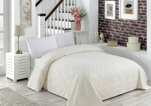 

Простынь махровая Zeron Dewken Crem 150x220 Кремовая