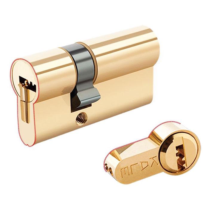 

Цилиндры Kale 164 KTB S 35+10+35 80 mm латунь 5 ключей