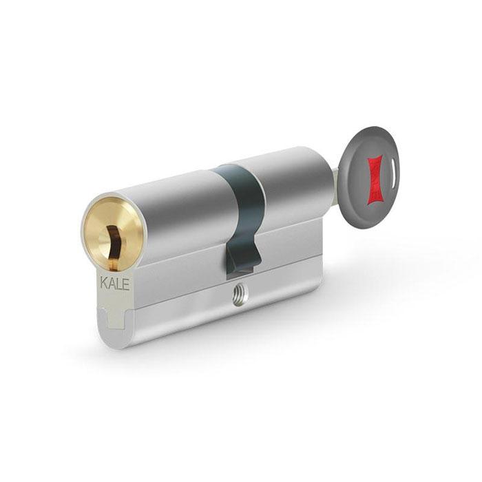 

Цилиндр для замка Kale 164 CEC 35+10+35=80 mm никель 5 ключей с вертушком