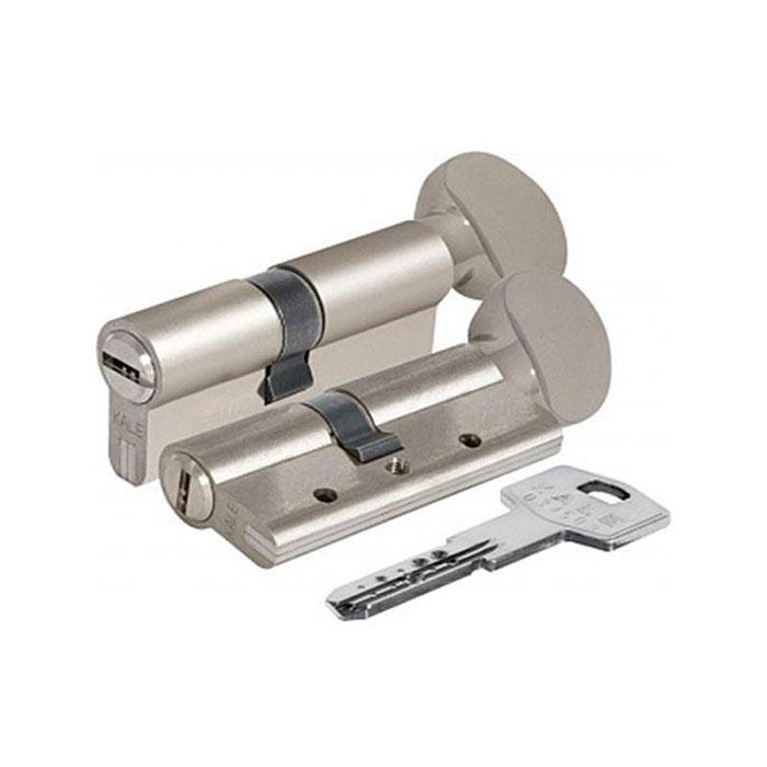 

Вставка для замка KALE 164 DBNEM 40+10+40: 90 mm с поворотником никель 5 ключей