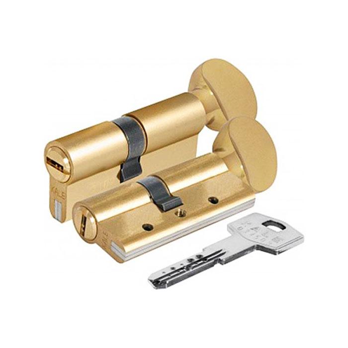 

Цилиндр для замка KALE 164 DBNEM 26+10+32: 68 mm с поворотником на длинной стороне латунь 5 ключей