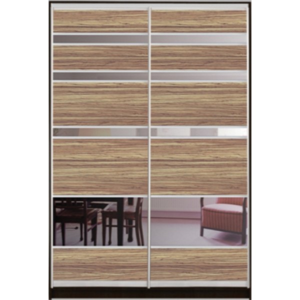 

Шкаф купе Стандарт 1 ДСП/Зеркало-6 2000x2200x450 двухдверный Matroluxe