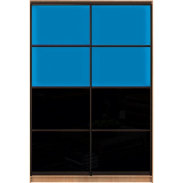 

Шкаф купе Стандарт 3 Цветной комбинированный фасад-14 1200x2400x450 двухдверный Matroluxe